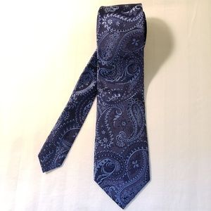 Express Design Studios Blue Paisley Tie NWOT